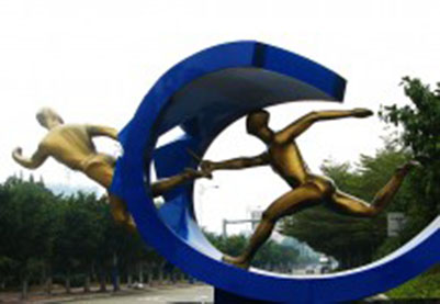 番禺迎亚运大型城市雕塑《超越自我》